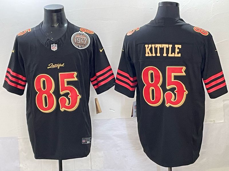 Men Nike San Francisco 49ers #85 Kittle black Limited NFL 2025 Jersey 0012